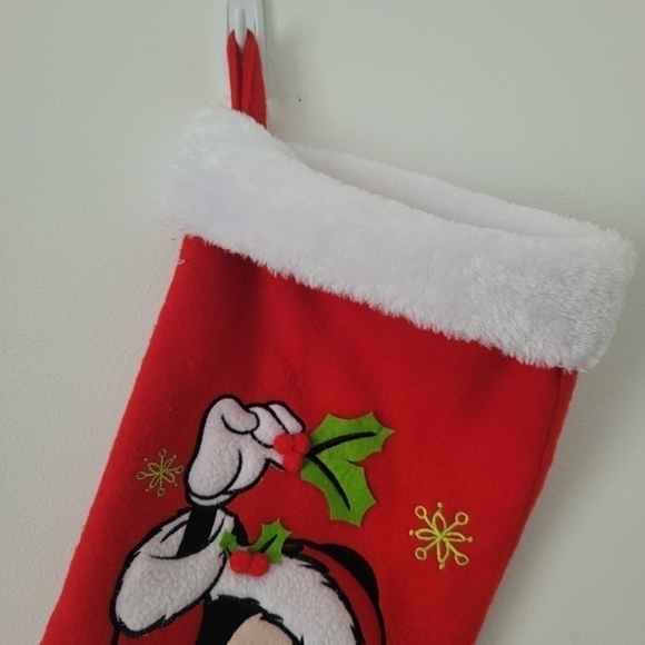 Disney© Santa Mickey Mouse Stocking With Plush Cuff for Christmas - Picture 2 of 7